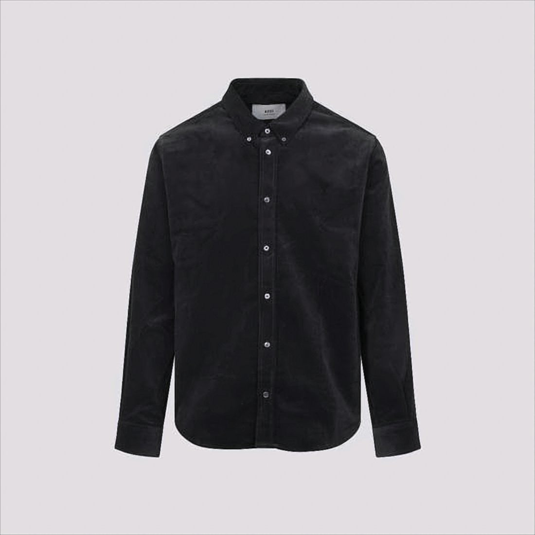 Long-Sleeve Corduroy Shirt with Classic Collar