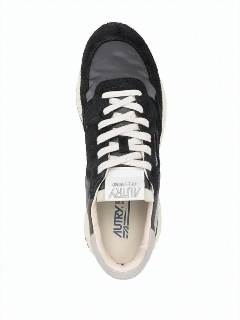 Layered Low-Top Sneakers with Suede