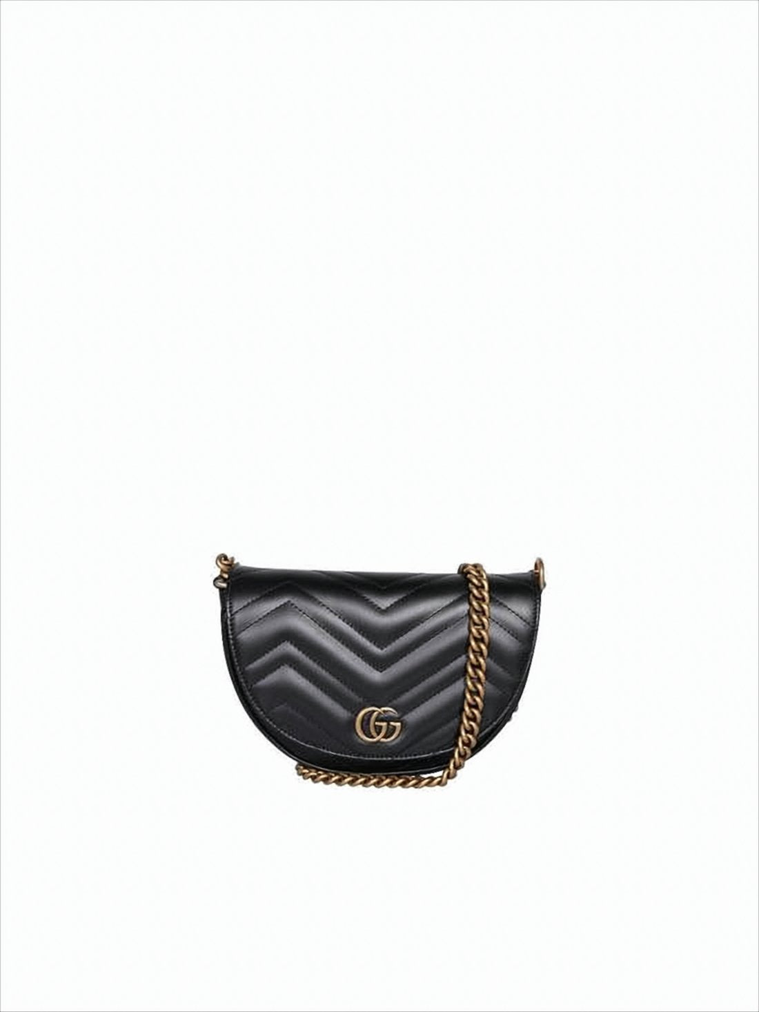 Half-Moon Quilted Crossbody Bag