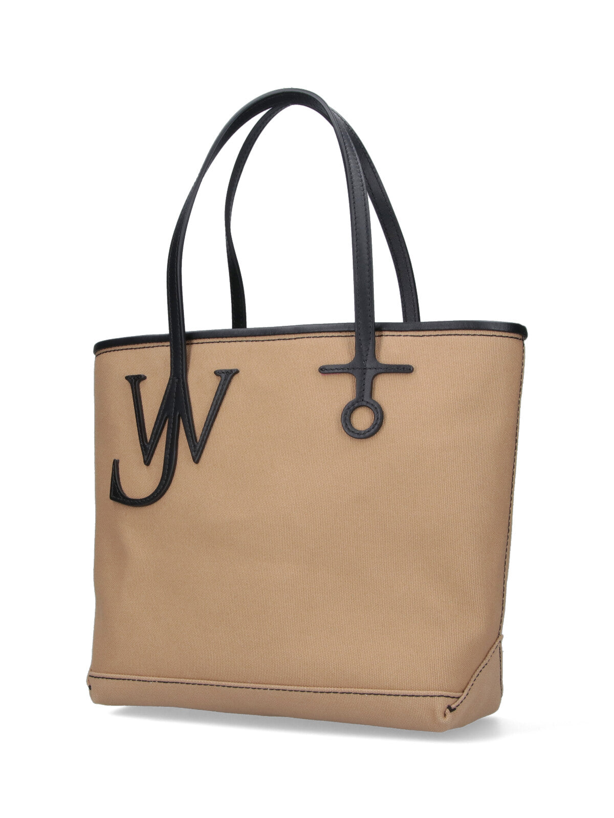 Beige Anchor Cotton Canvas Tote Bag