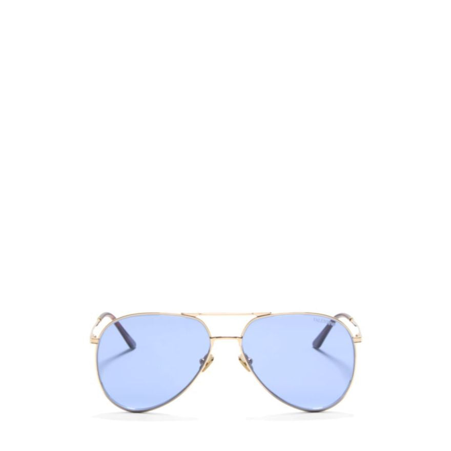 Vls-172 Gold-tone Metal Aviator Sunglasses