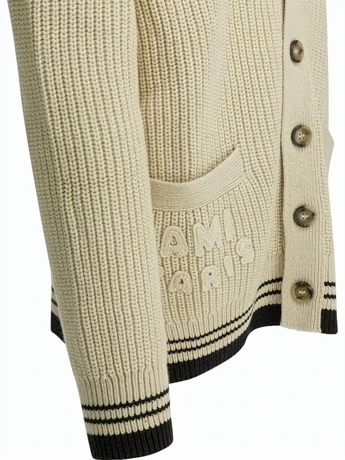 Knit Cardigan with V-Neckline
