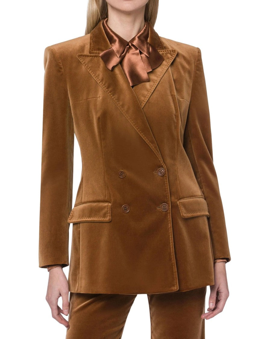 Brown Double-Breasted Jacket
