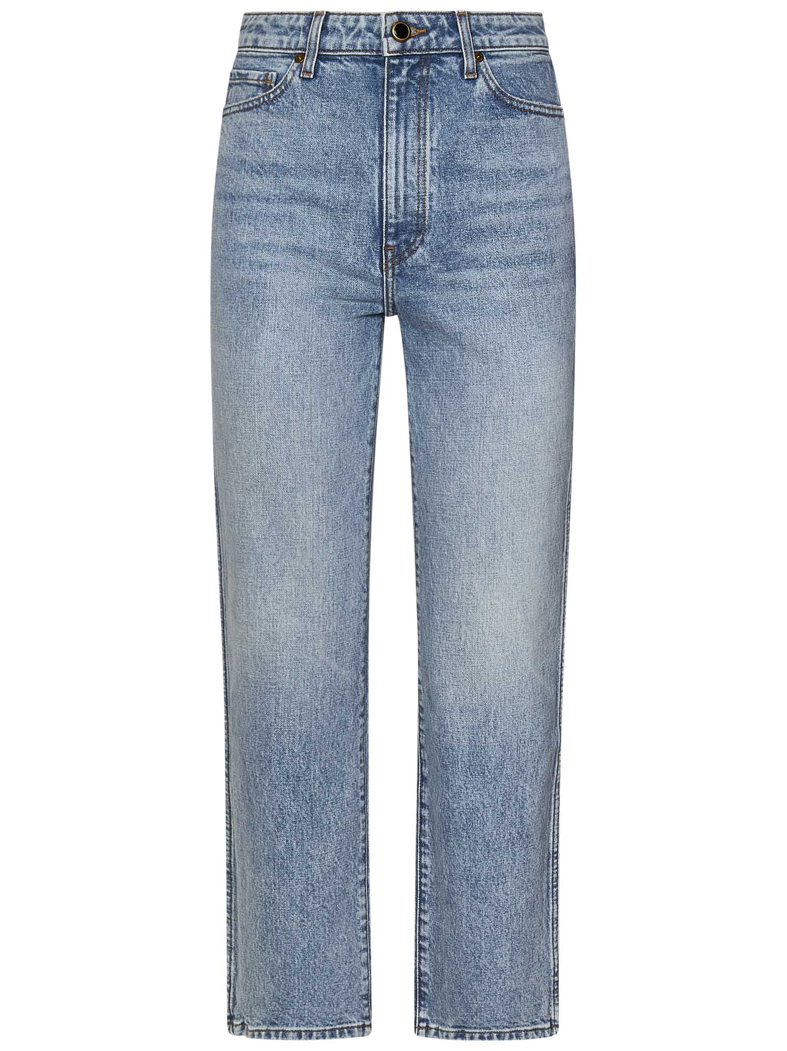 Cropped Clear Blue Jeans