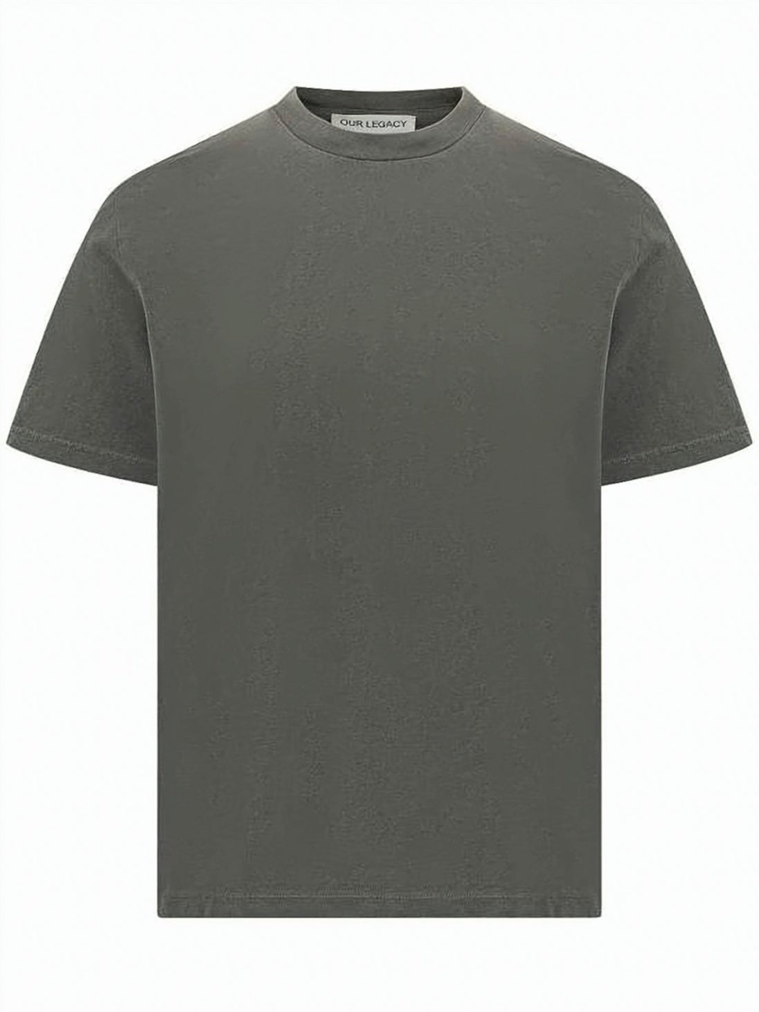 Boxy Short-Sleeved T-Shirt in Soft Grey Cotton