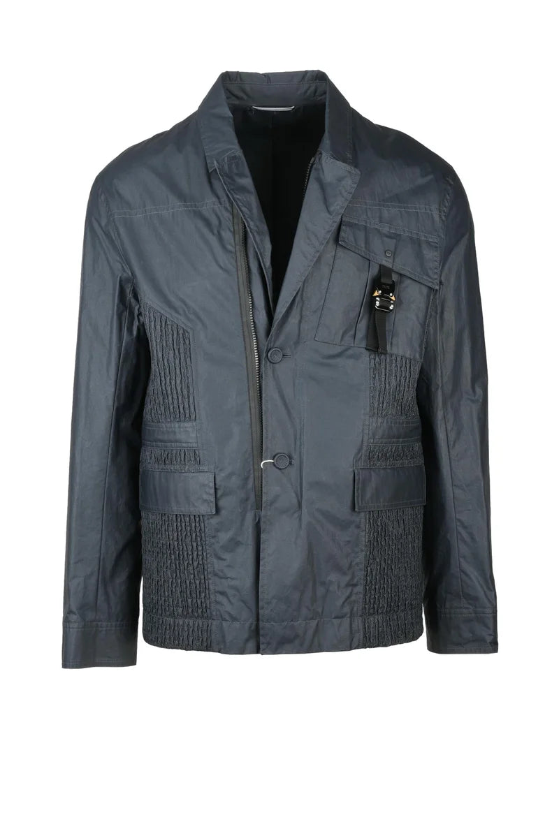Waxed Cotton Coat - Blue