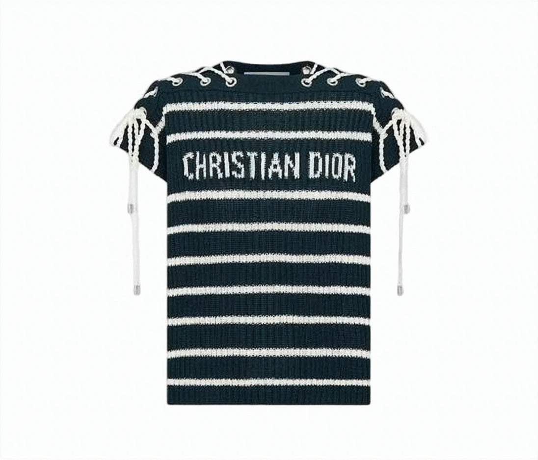 Knitted Sweater with Bold Logo