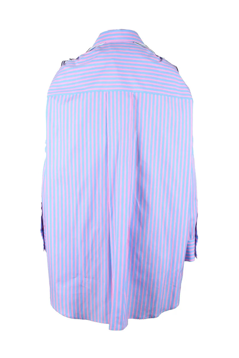 Shirtdress - Light Blue/Pink