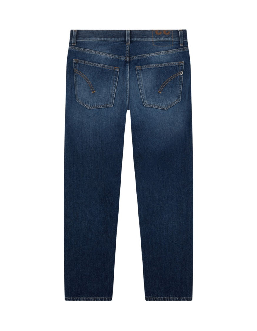 Carrot Slim Fit Blue Jeans With Five Pockets