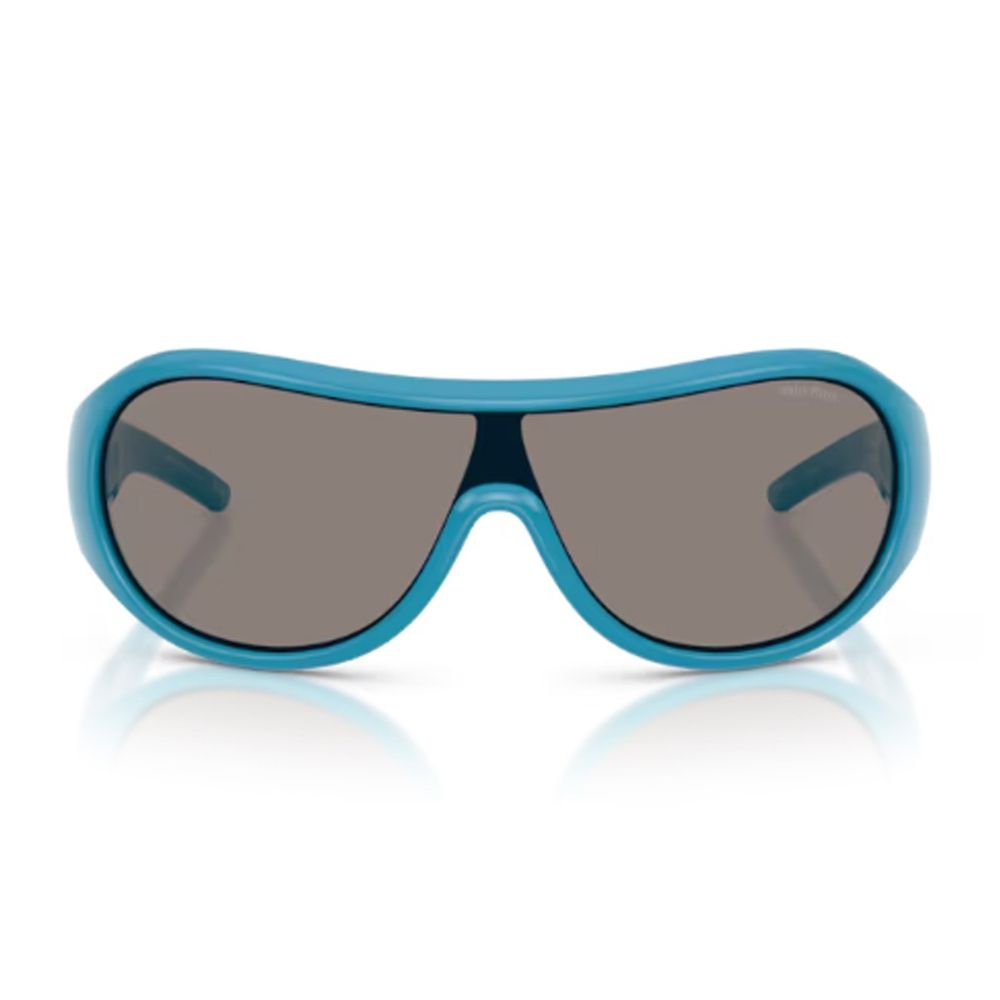 Oversized Mask Sunglasses with Glossy Acetate Frame