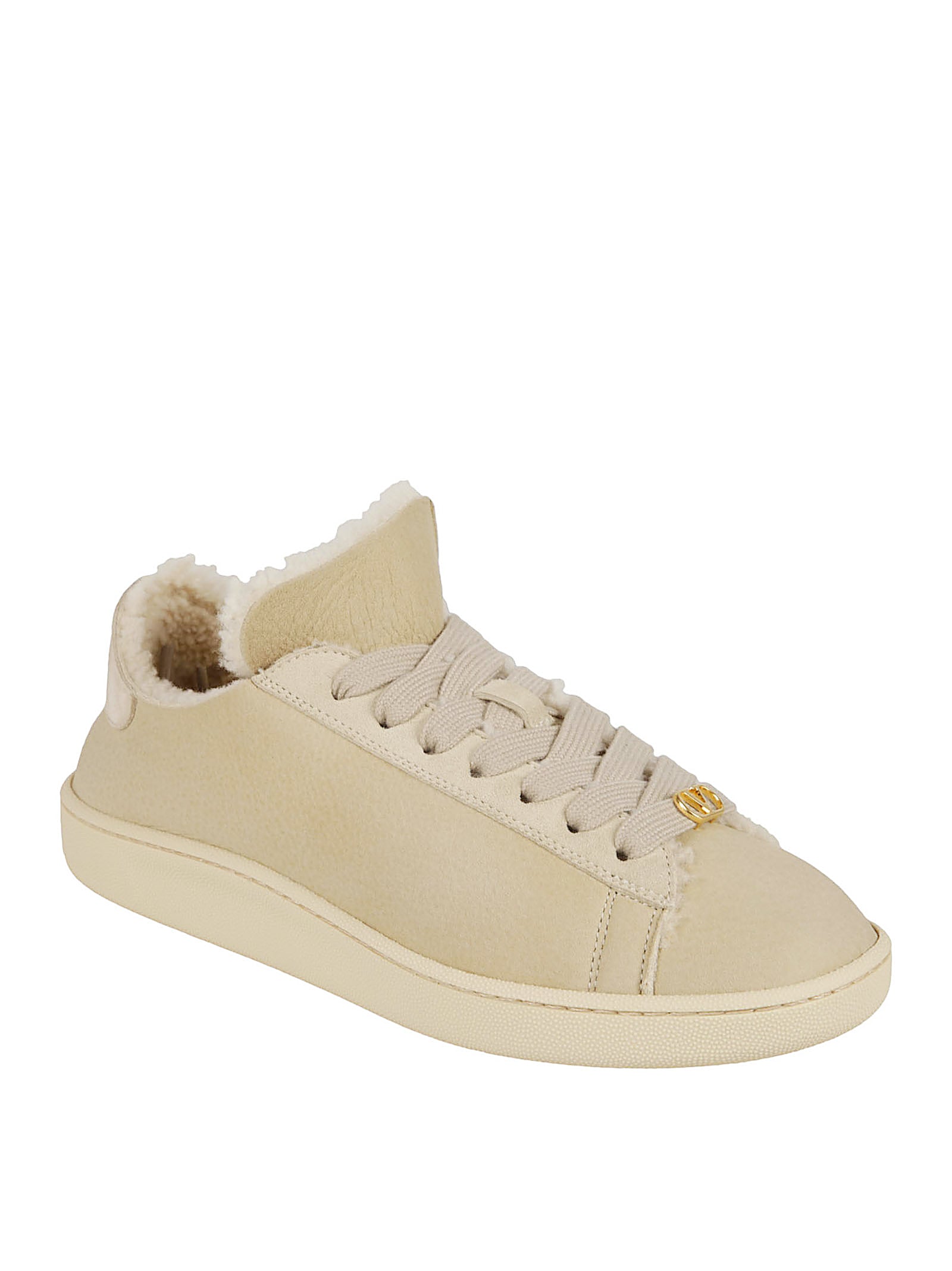 Low-Top Sneakers With Plush Shearling