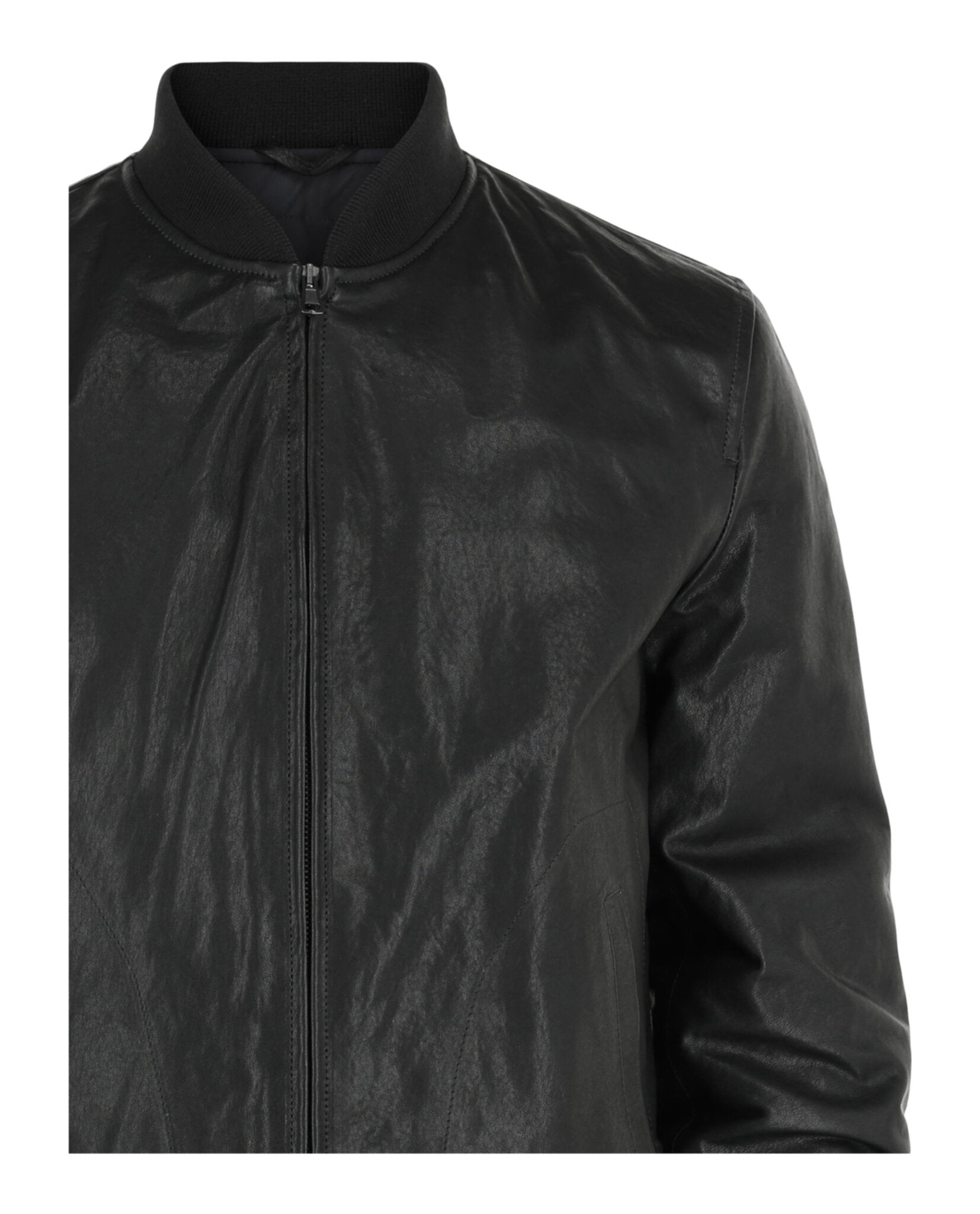 Montedoro Leather Bomber Jacket
