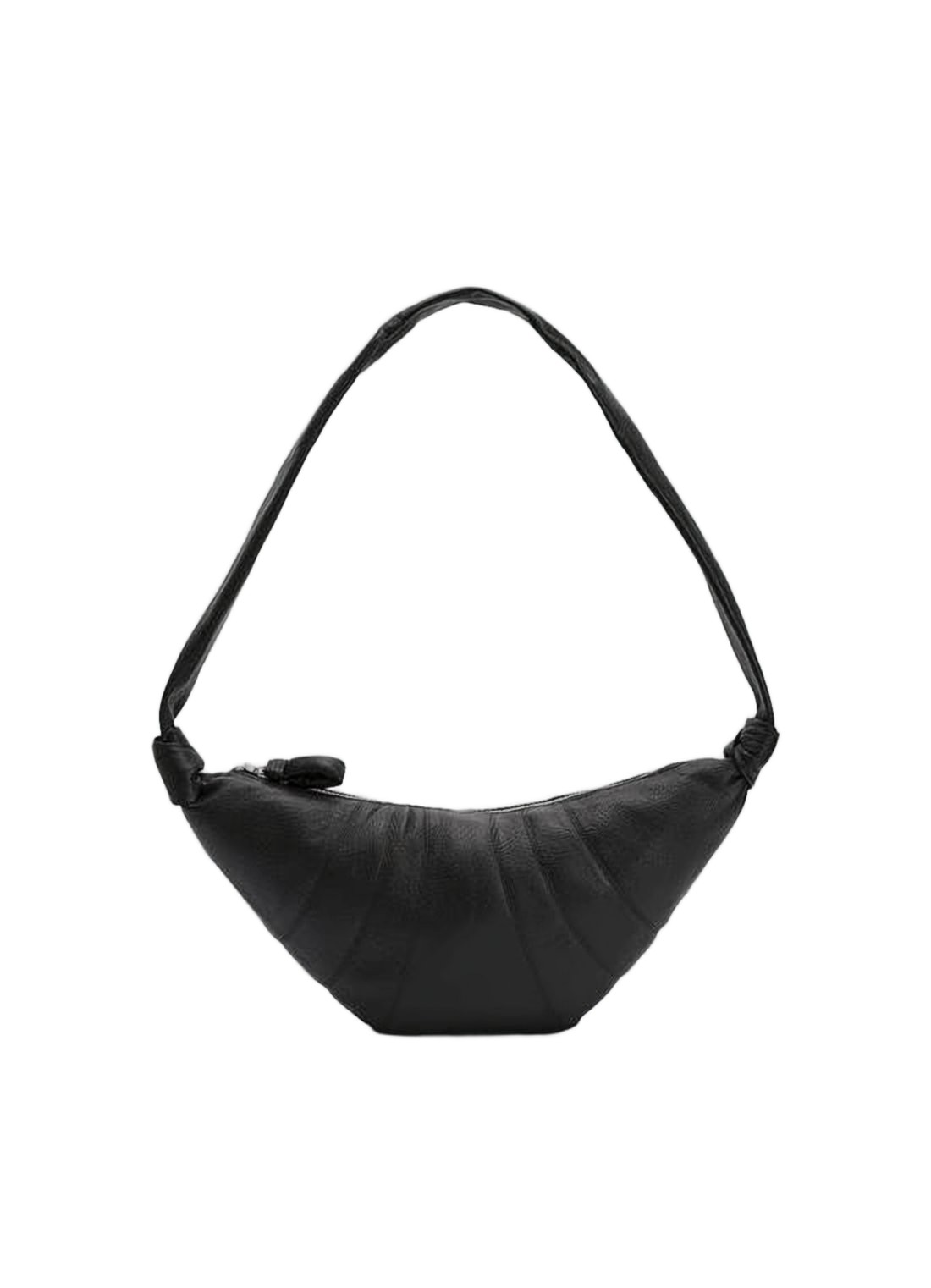 Crescent-Shaped Calf Leather Shoulder Bag