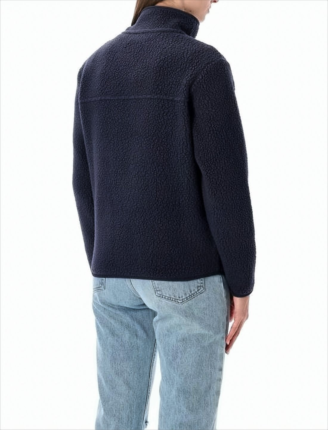 Textured Plush Fleece Jacket with Full Zipper