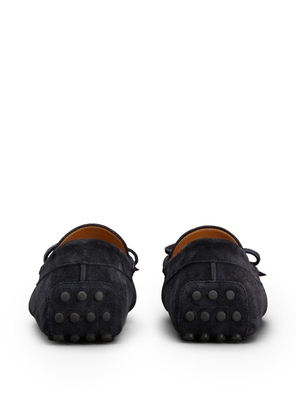 Moccasin-Style Flat Shoes in Black Calfskin