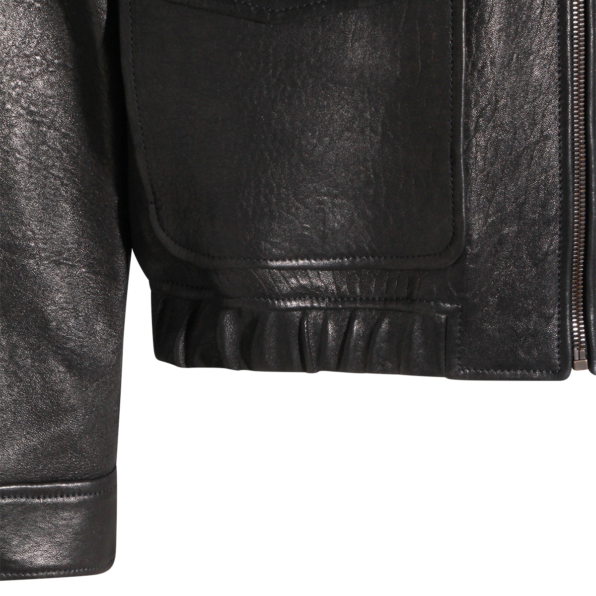 Black Leather Zip Jacket