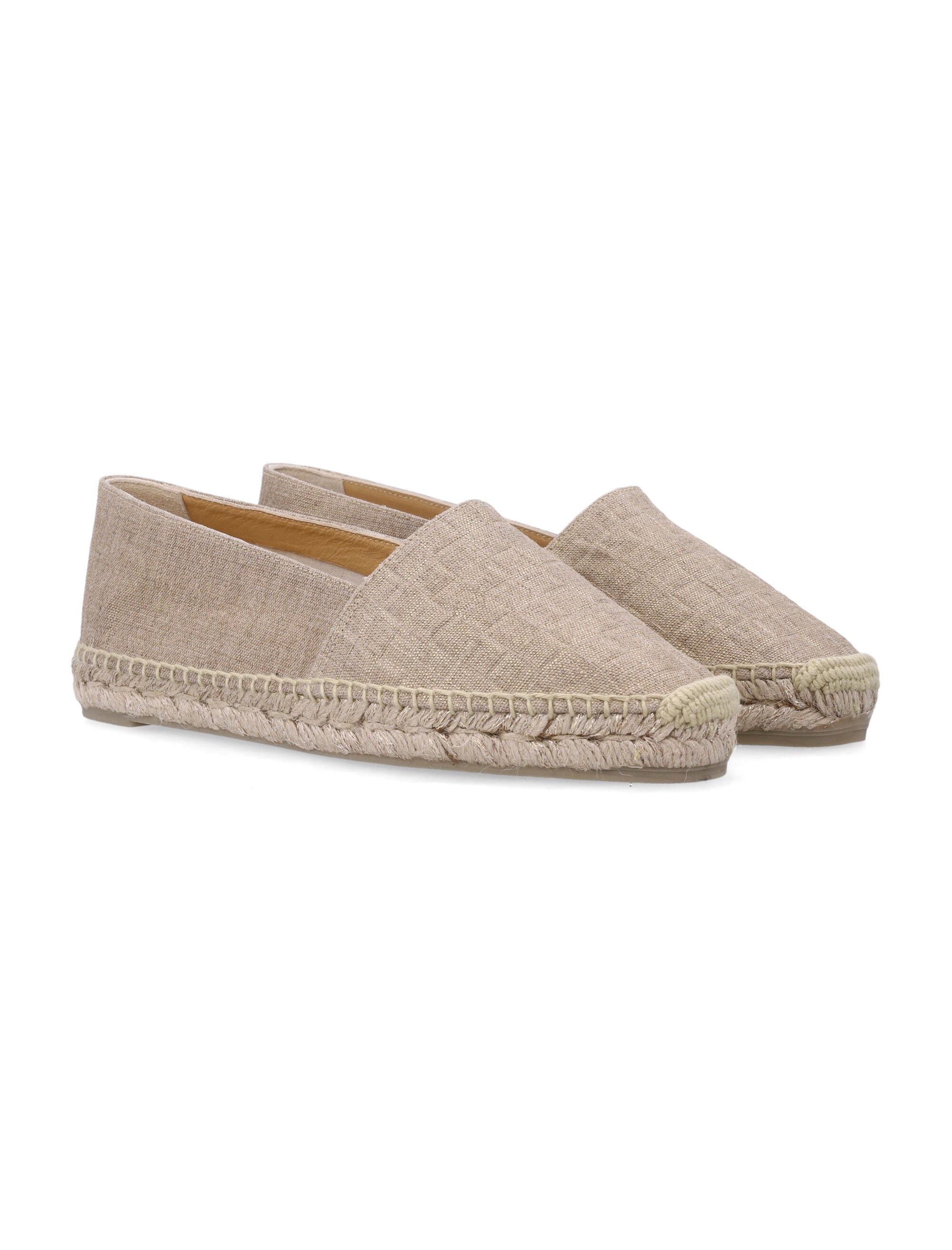 Złote espadryle Kenda Linen