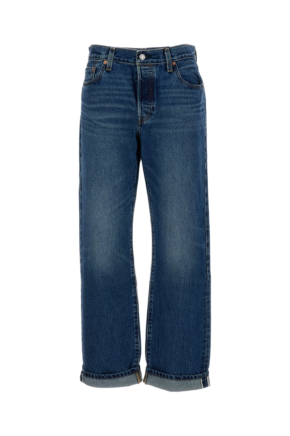 Straight-leg Five-Pocket Denim Jeans