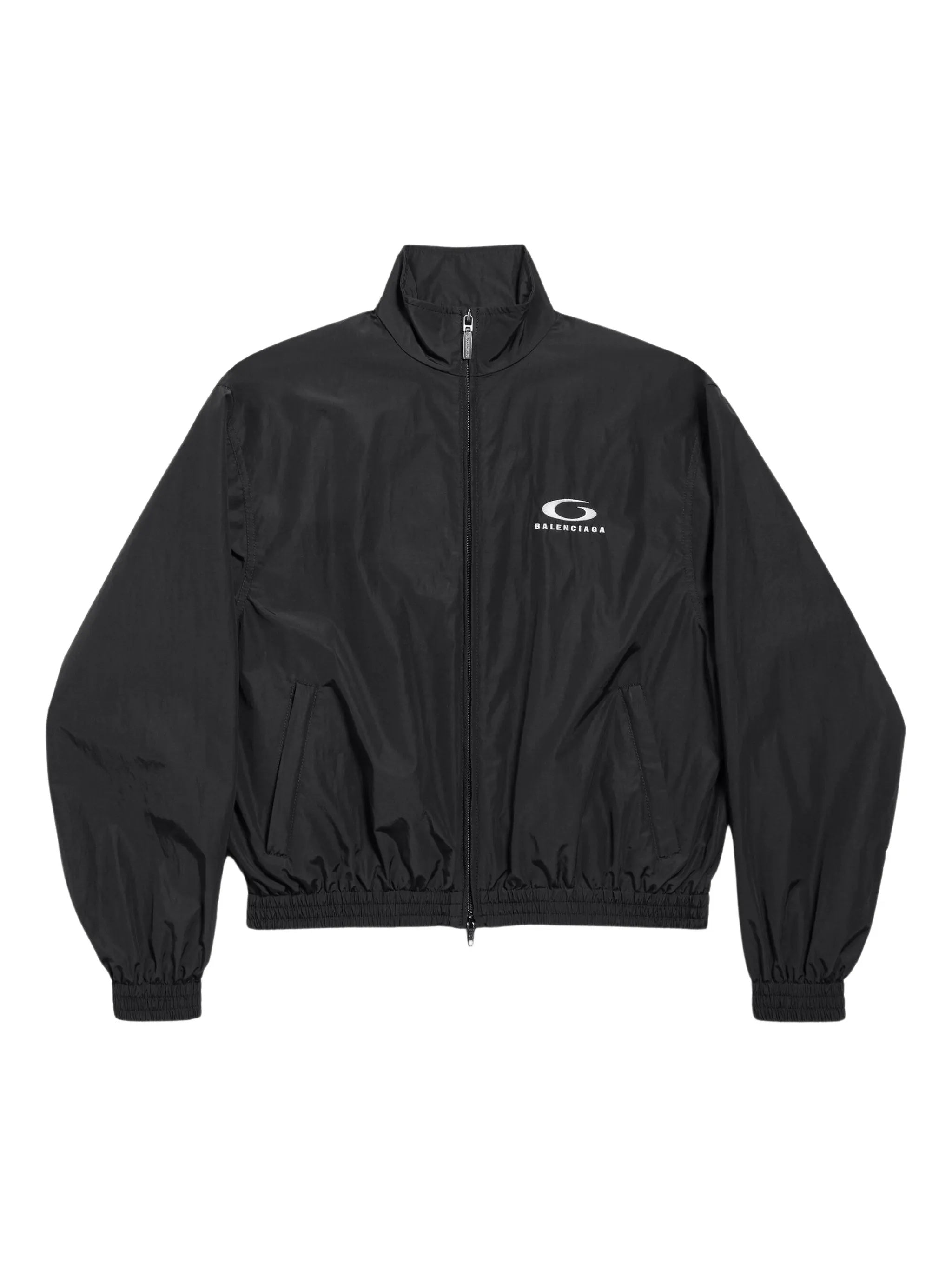 Black Tracksuit Cropped Boxy Jacket