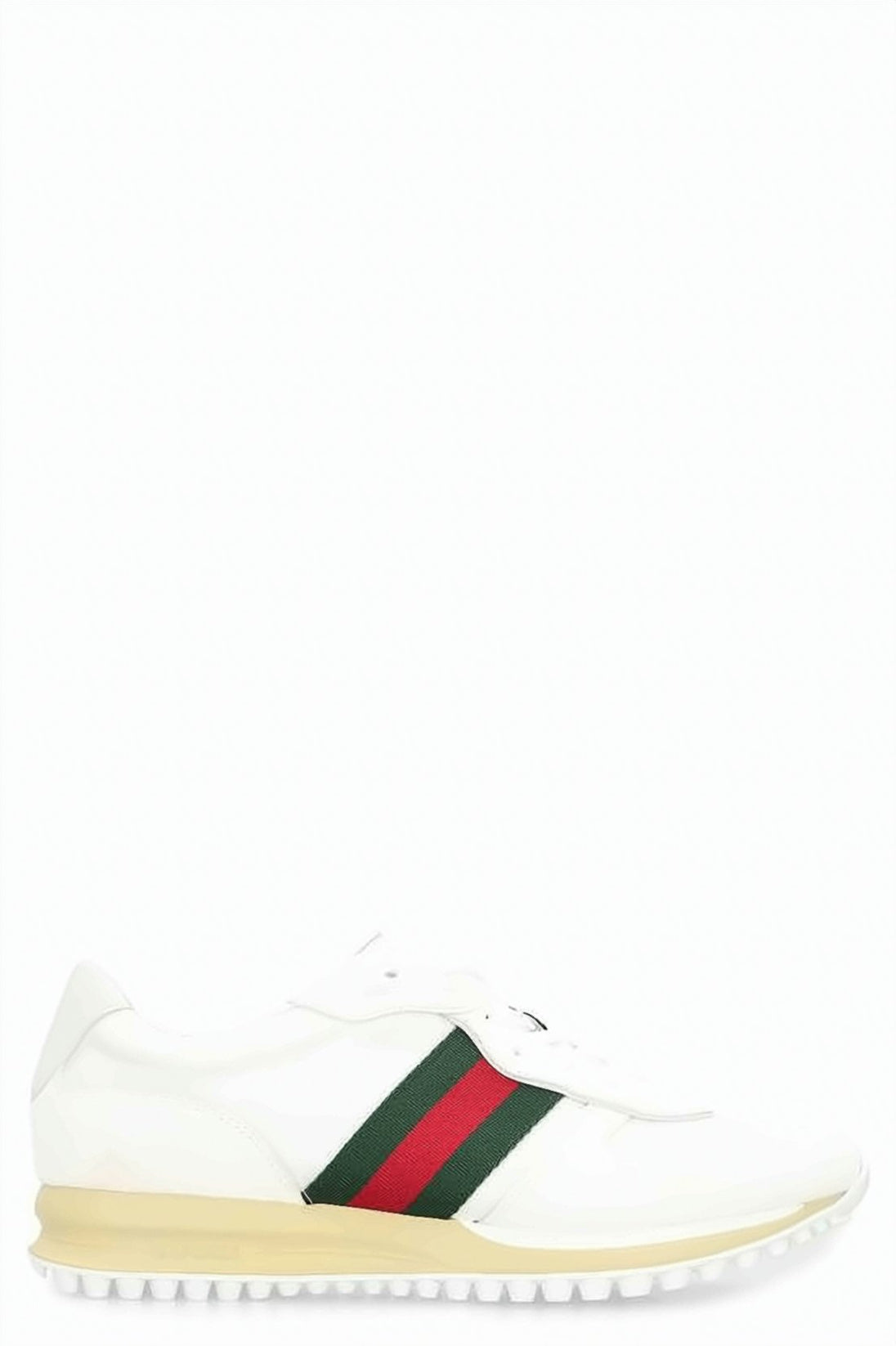 White Canvas and Suede Sneakers