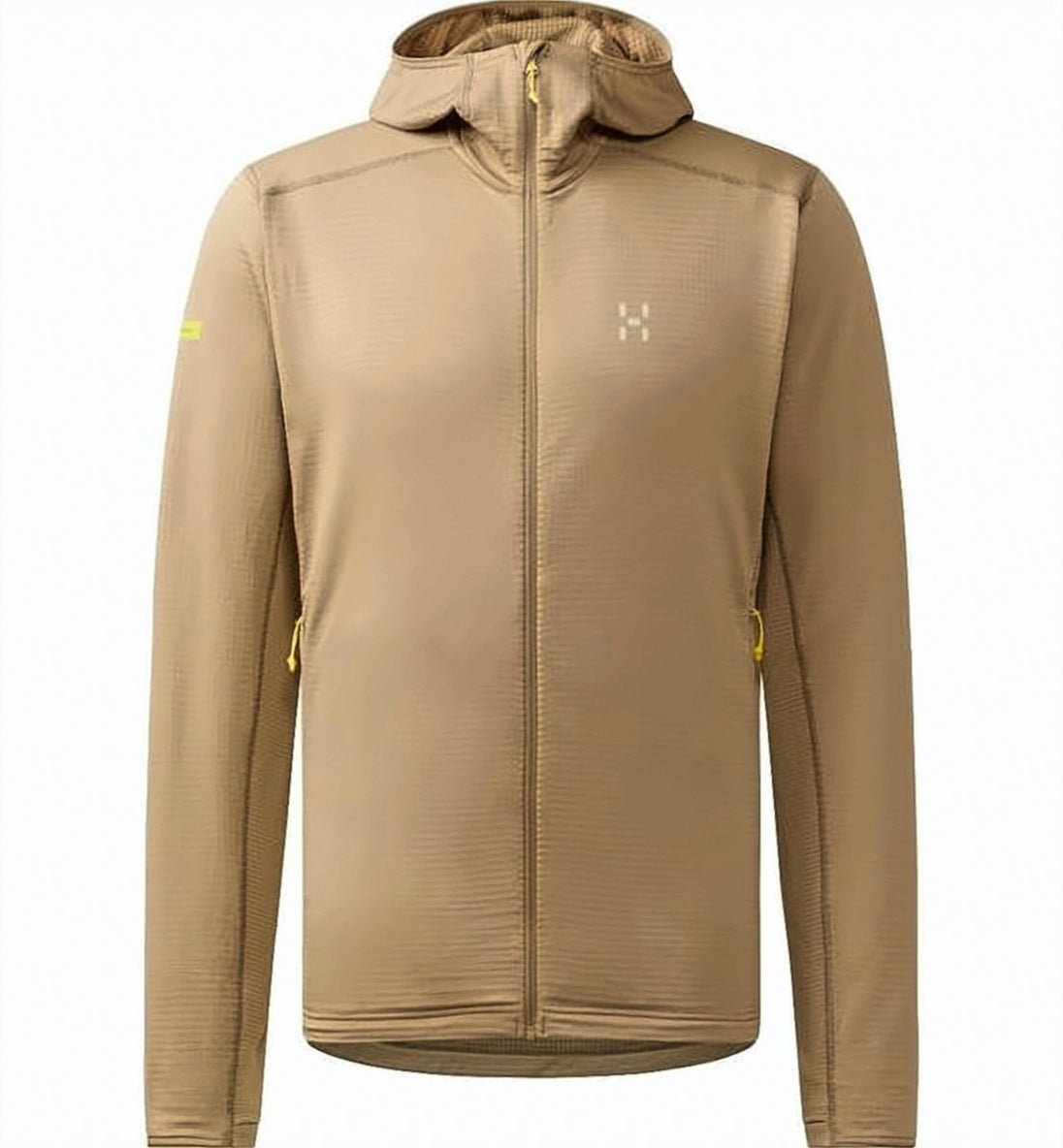 Clean-Design Brown Jacket With Zipper Closure And Hood