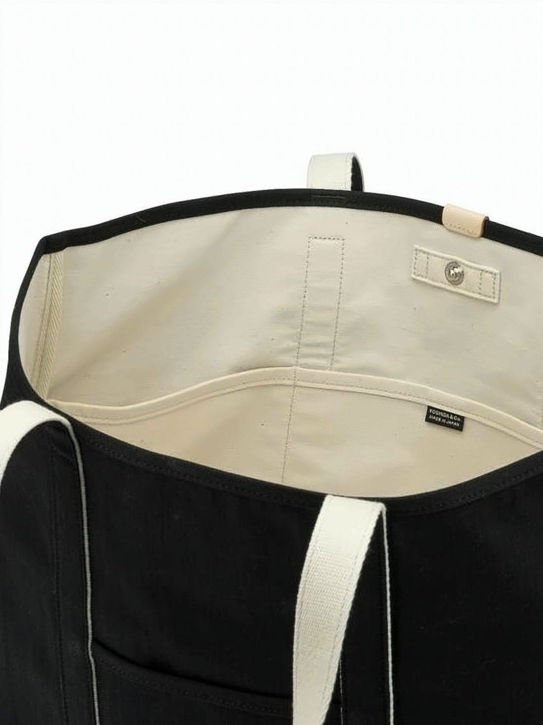 Black Durable Cotton Rectangular Tote Bag