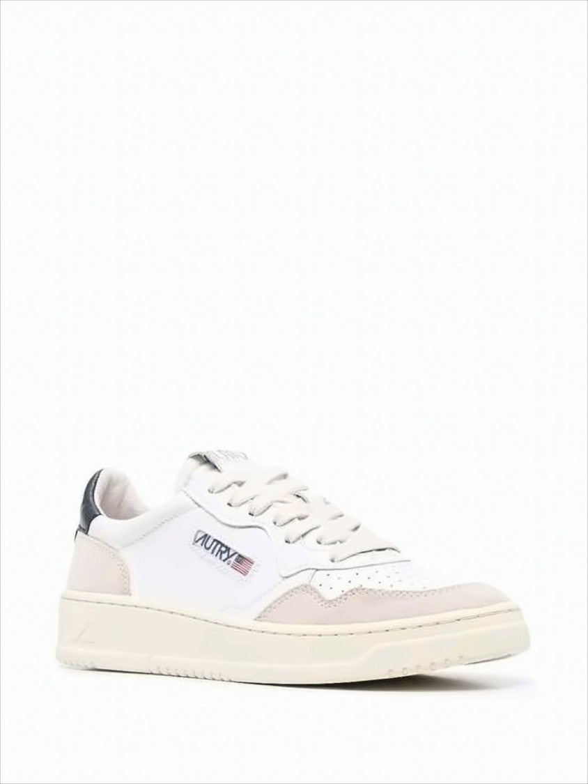 Low-Top Sneakers with Leather and Suede Panels