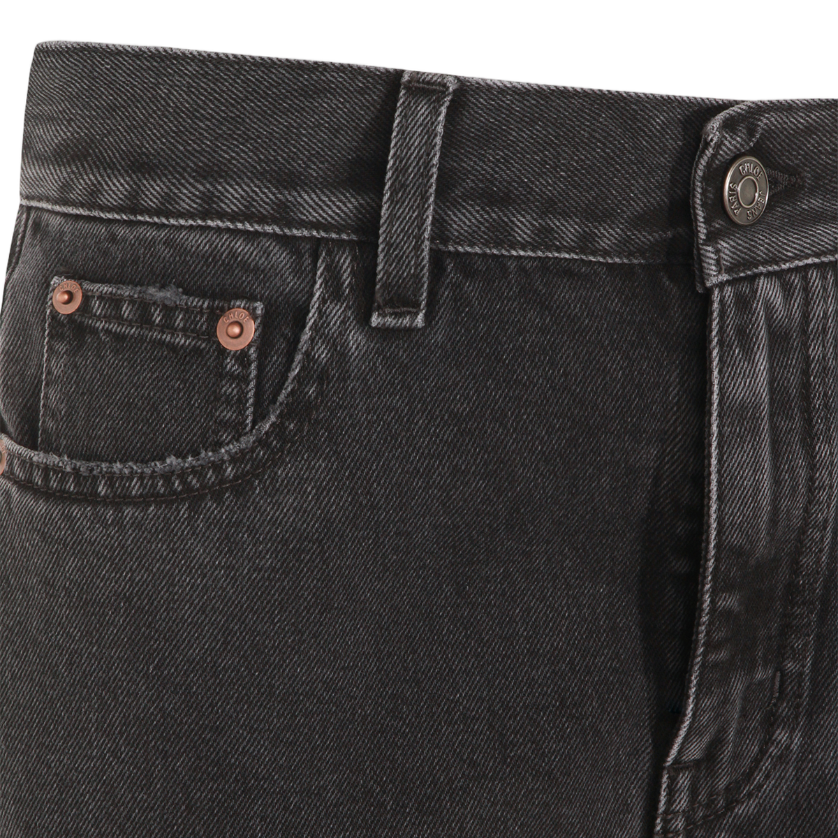 High-Waisted Straight-Leg Jeans with Five-Pocket Styling