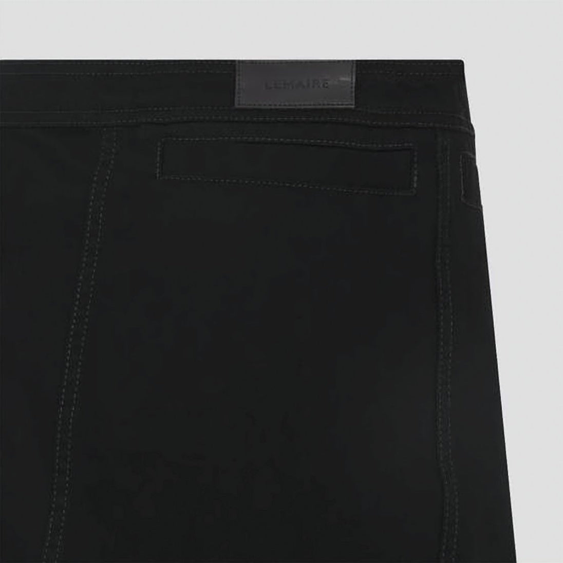 Asymmetrical Hemline Black Denim Skirt With Unique Overlapping Detail