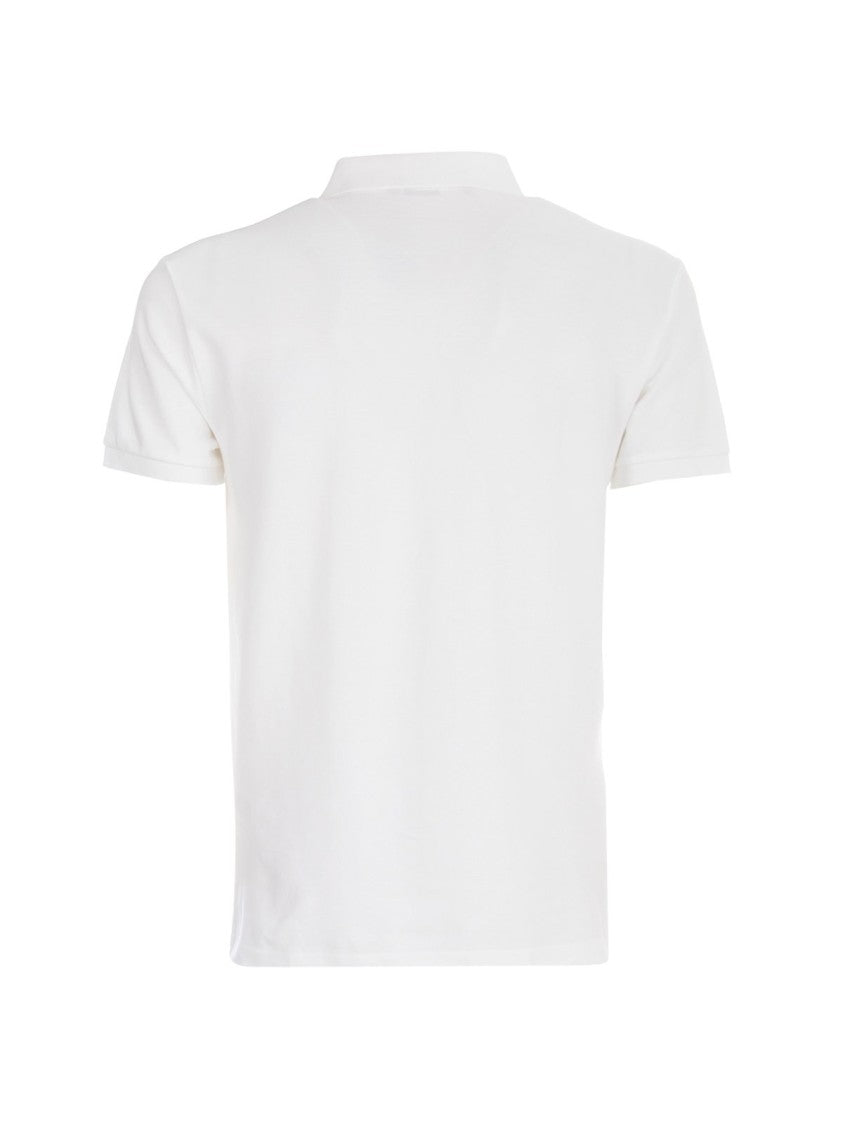 Classic White Polo Shirt With Emblematic Logo