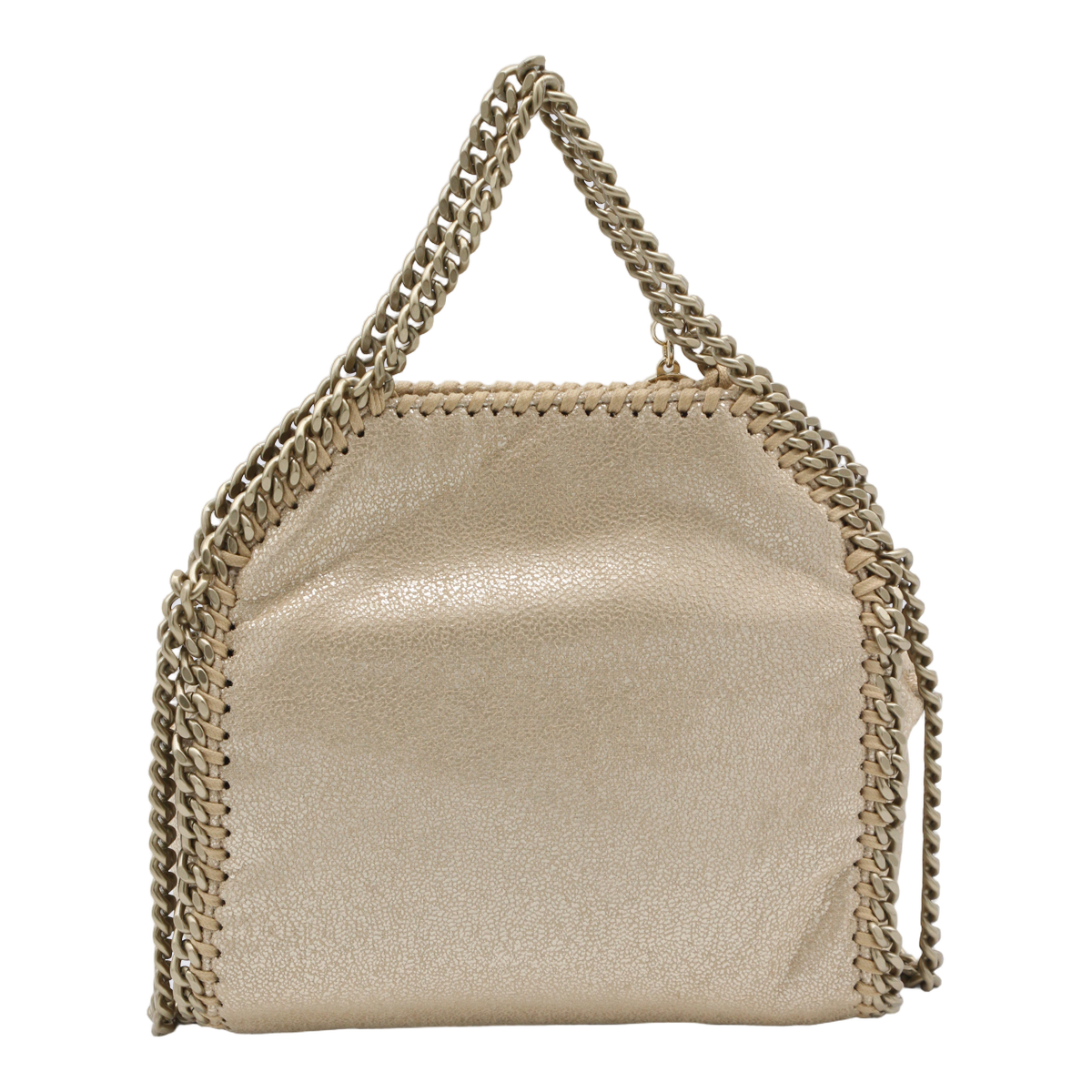 Medium Textured Handbag with Chain Trim