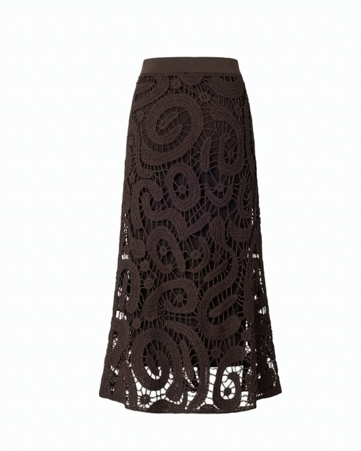 Maestrale Crochet Flared Midi Skirt
