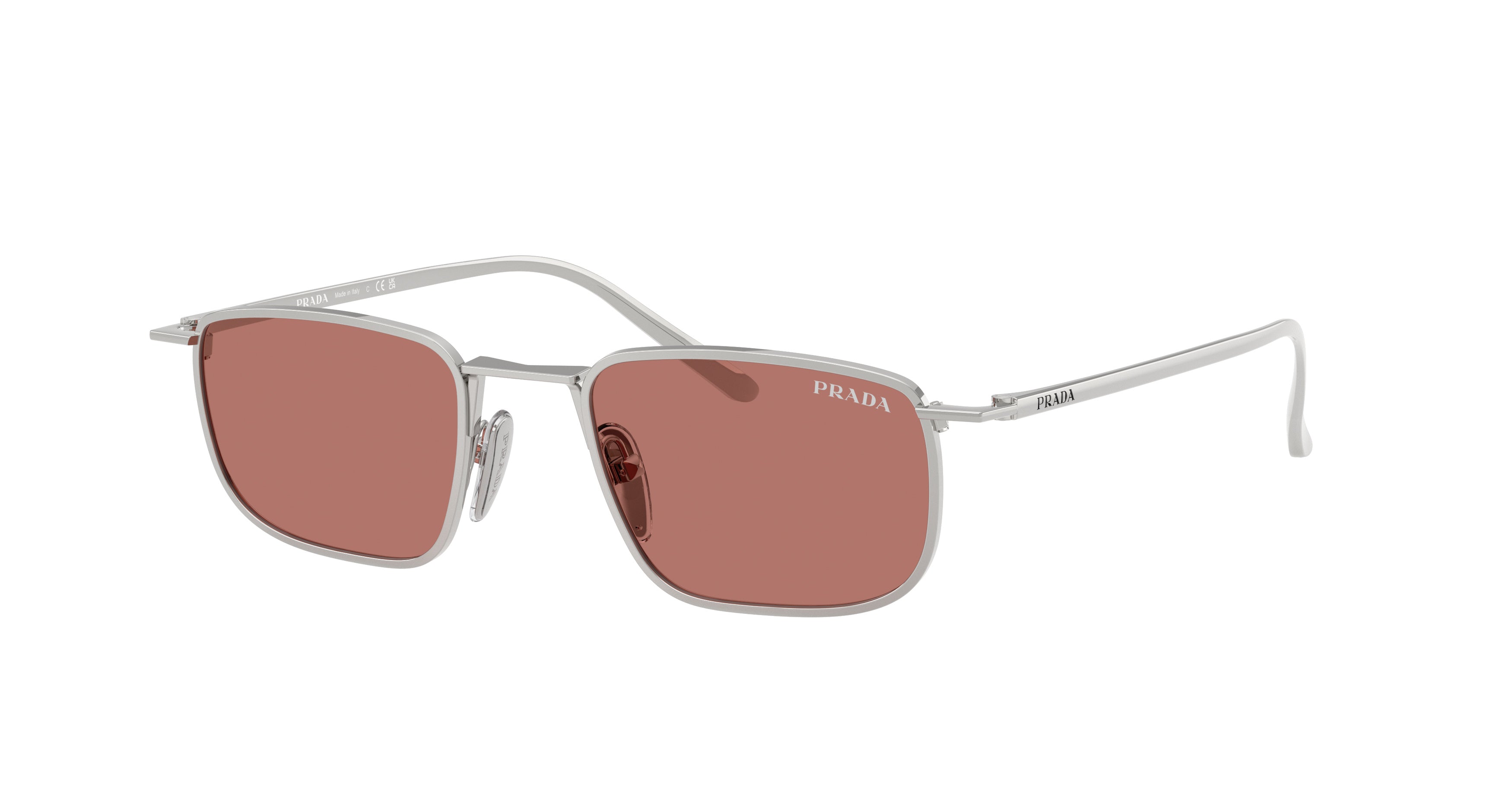 0pr D52s Square Rose-Tinted Sunglasses