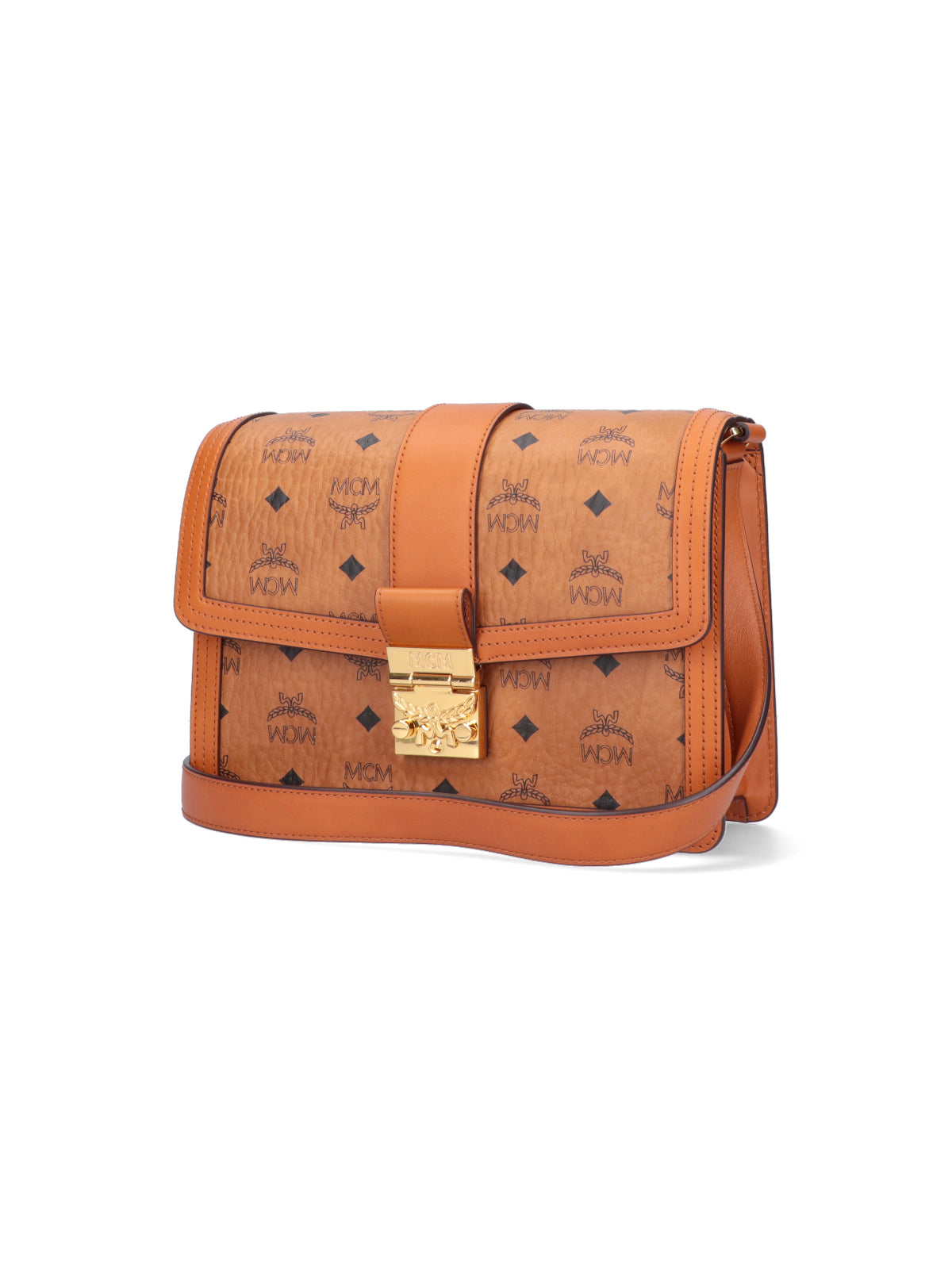 Brown Tracy Visetos Logo Shoulder Bag