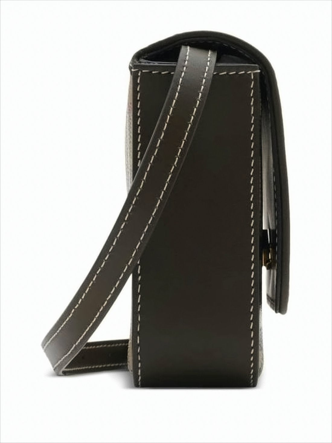 Classic Check Pattern Structured Crossbody Bag