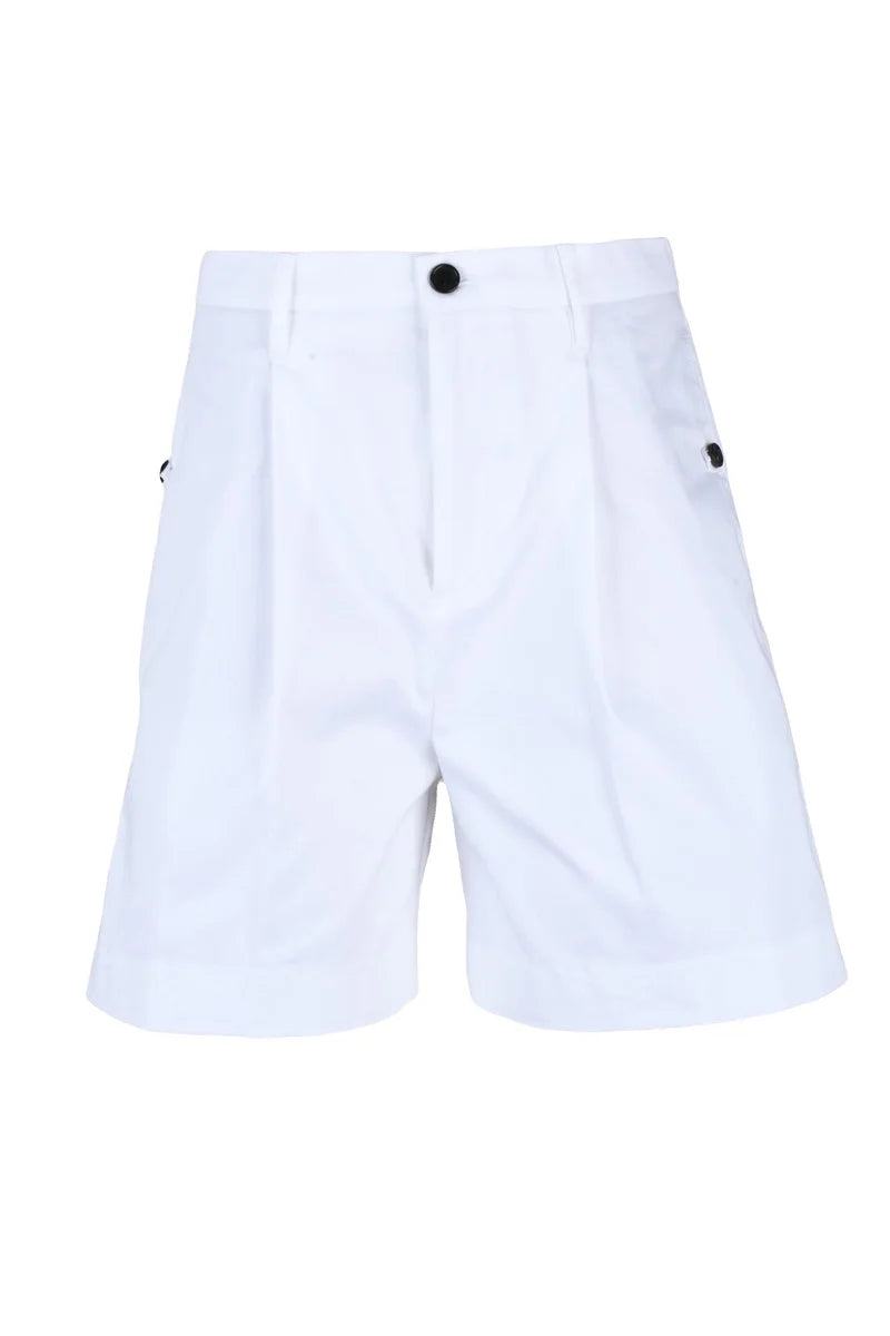 High-Waisted Shorts - White