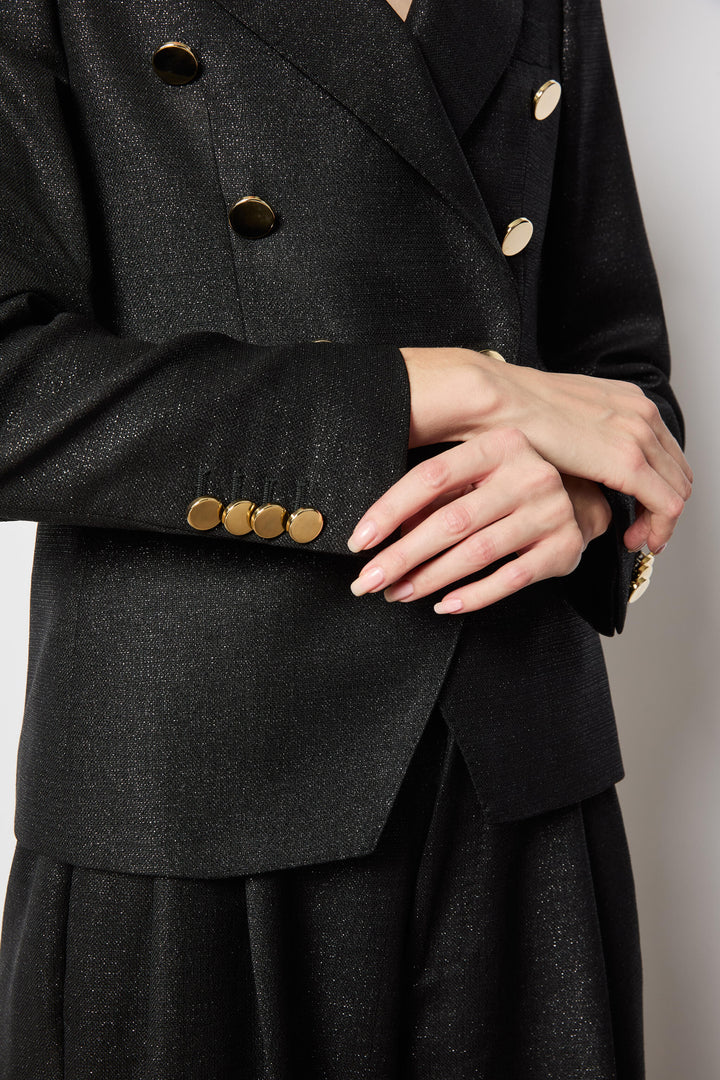 Ilaria Black Lurex Tailored Jacket