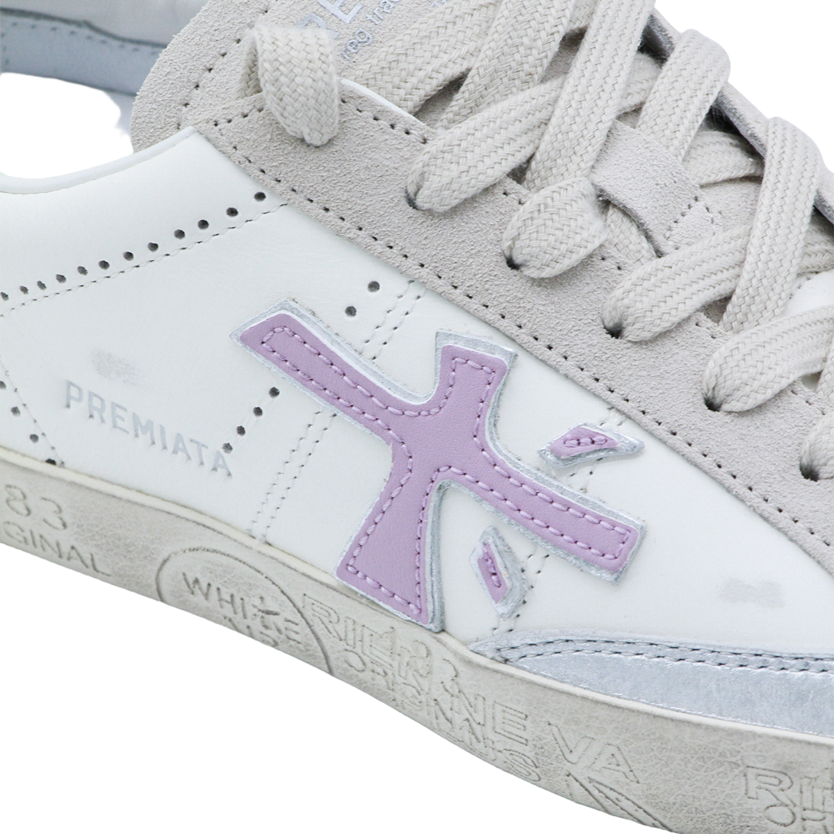 Low-Top White Leather Sneakers