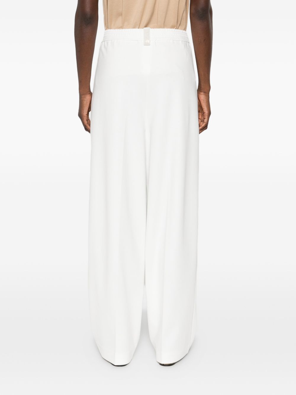 Wide-Leg Trousers With And Elastic Waistband