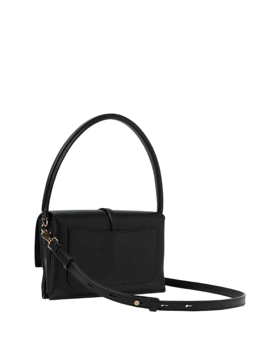 Structured Black Calf Leather Tote Bag