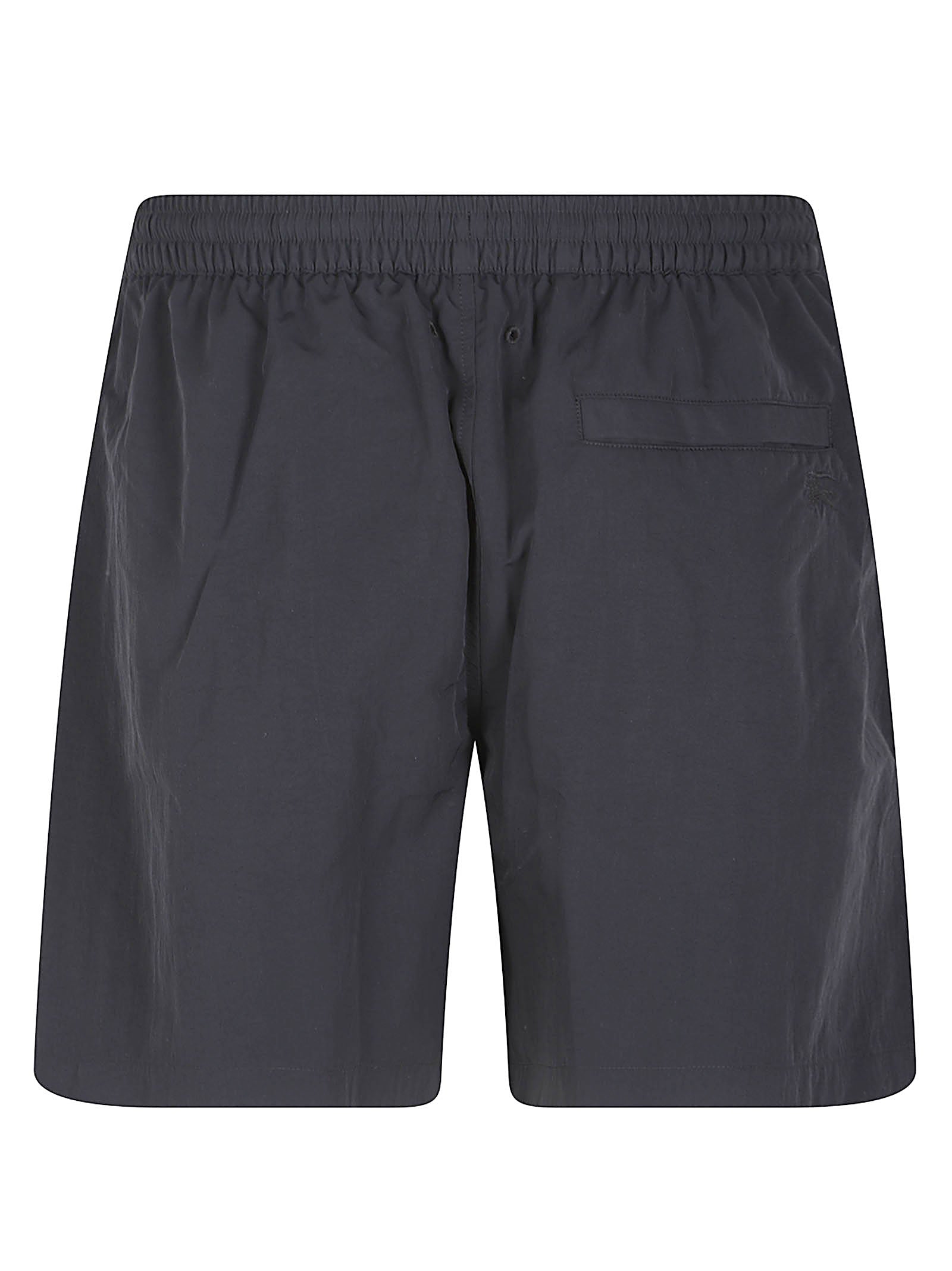 Checkered Panel Shorts with Elastic Waistband
