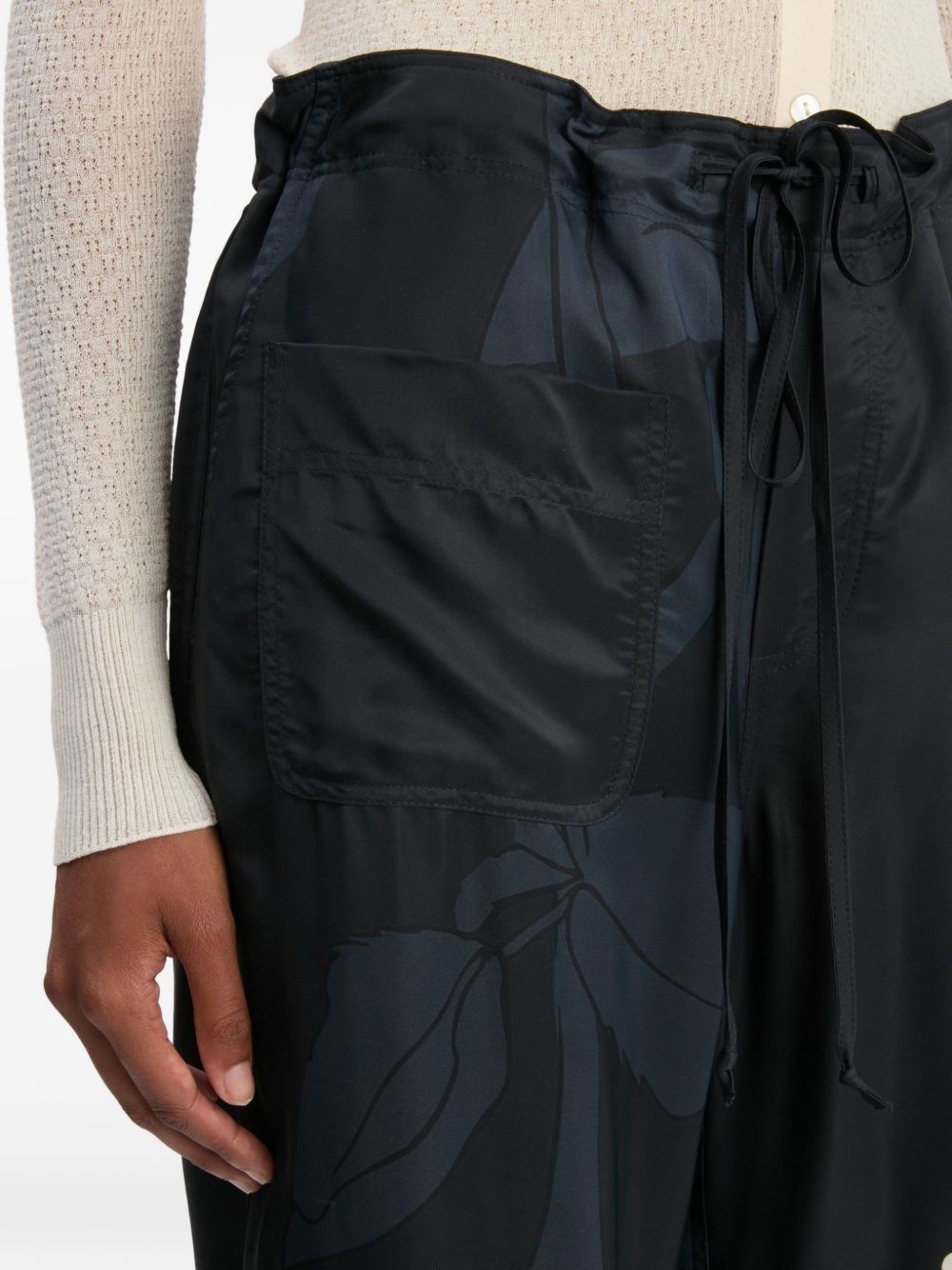 Relaxed Fit Black Trousers