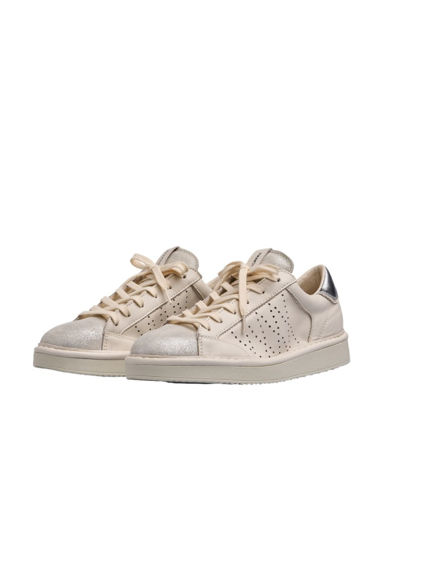 Leather Sneakers With Breathable Design
