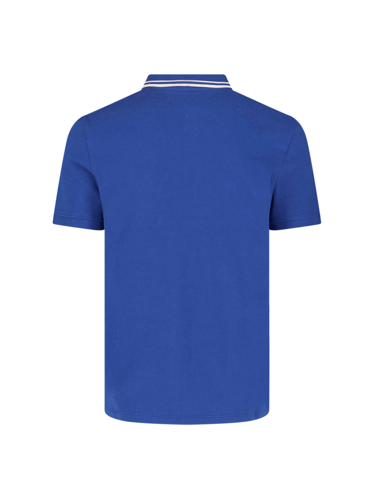 Logo Polo Shirt In Blue Cotton, Classic Collar