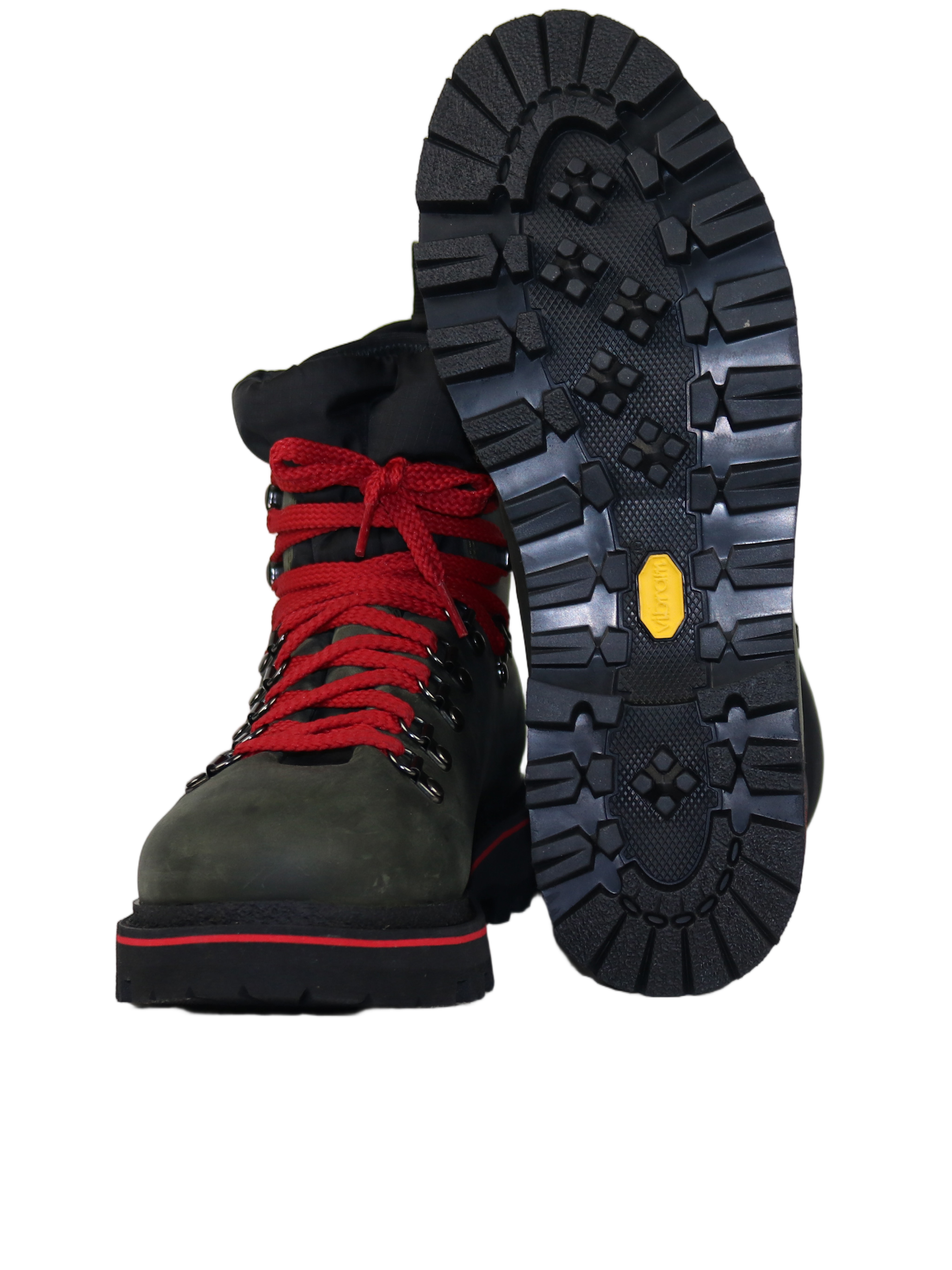 Dark Olive Green Groste Leather Ski Snow Boots