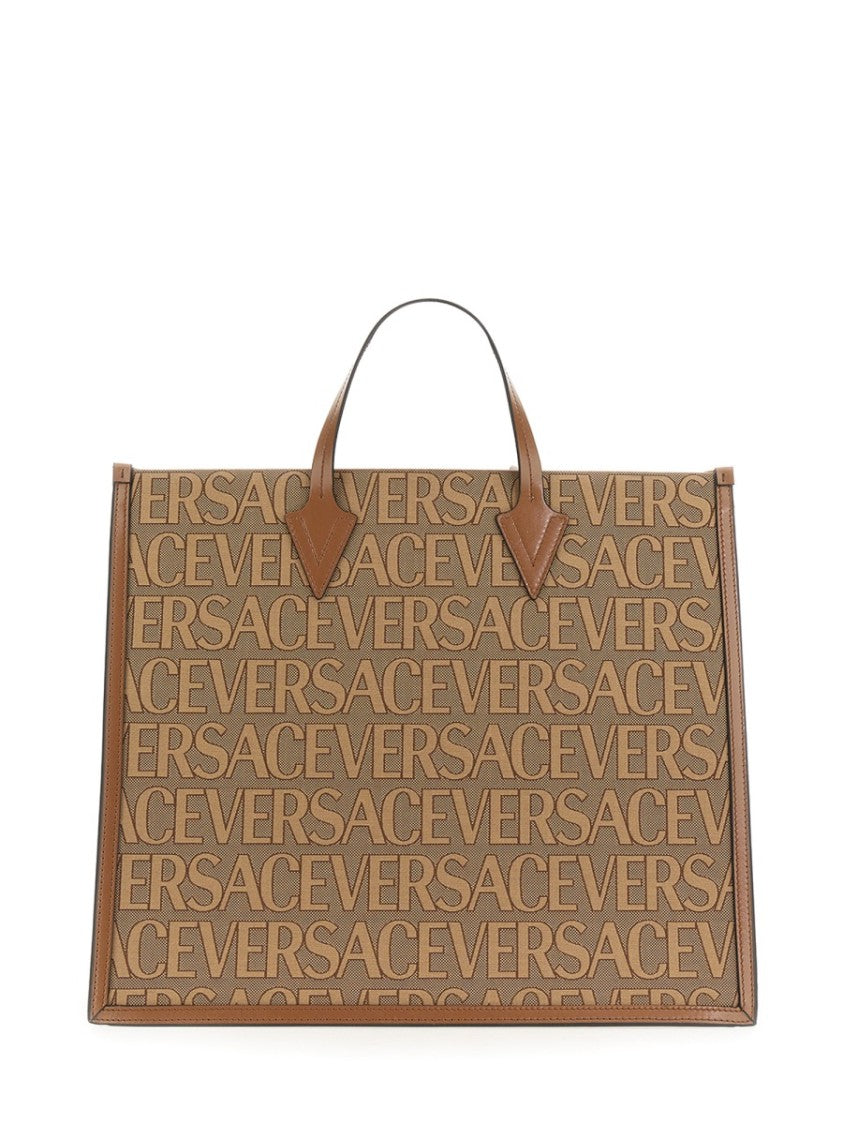 Shopper Bag With Allover Logo