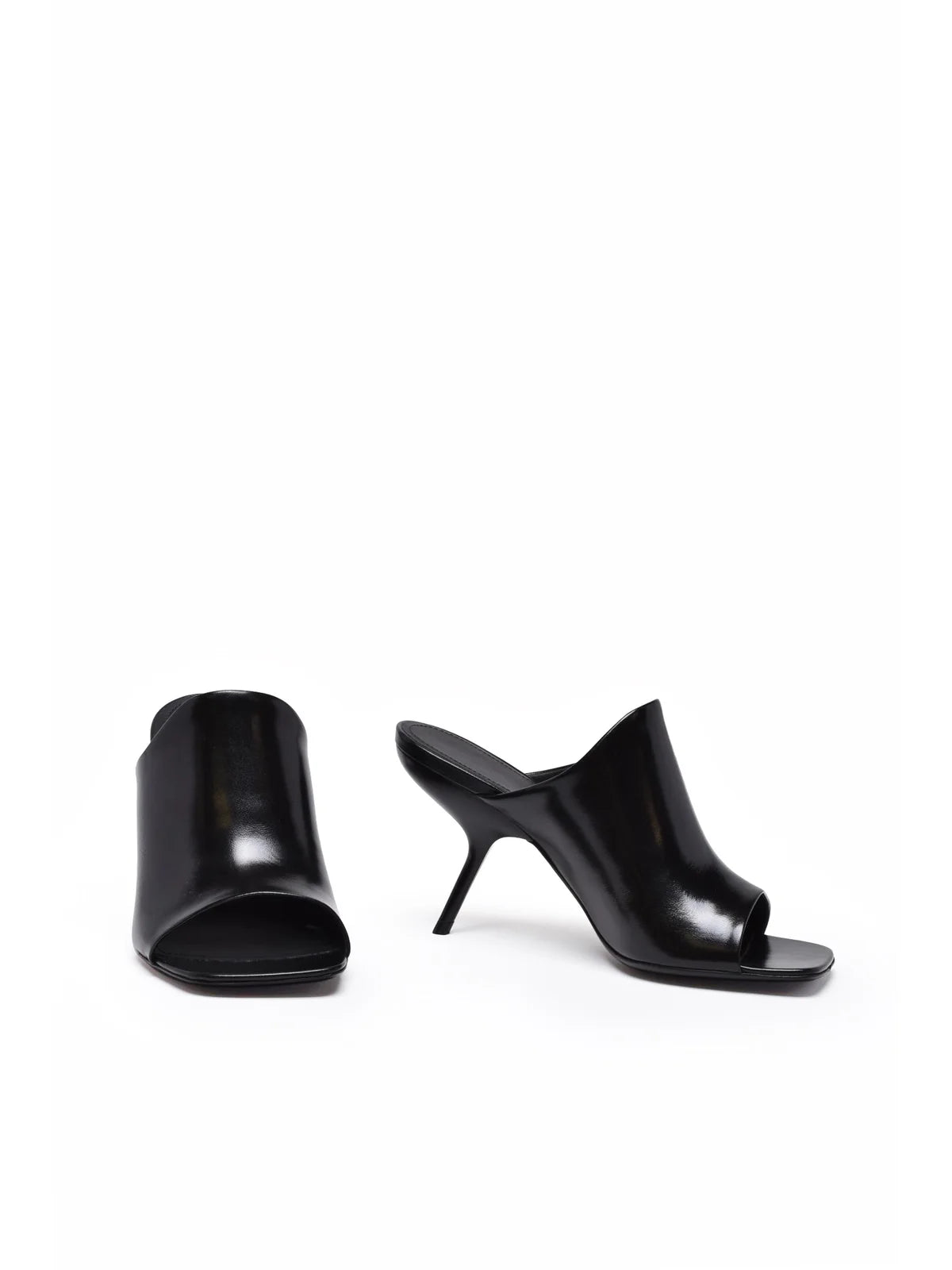 Era Leather Mules - Black