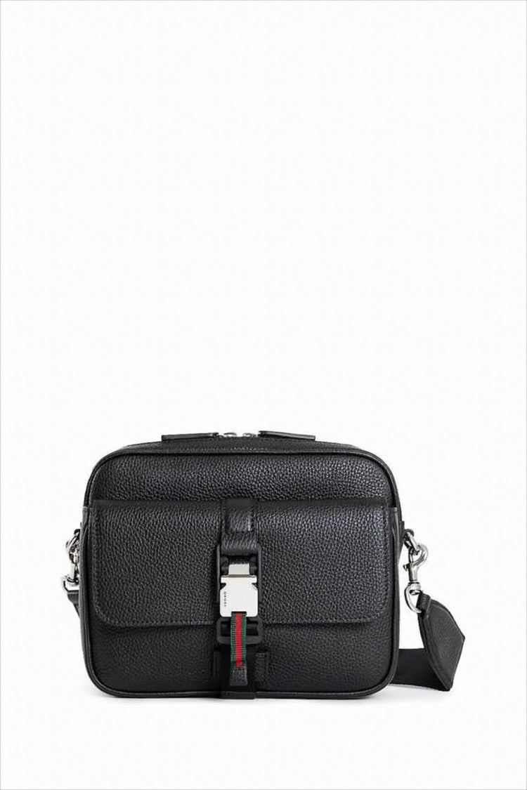 Textured Leather Crossbody Bag