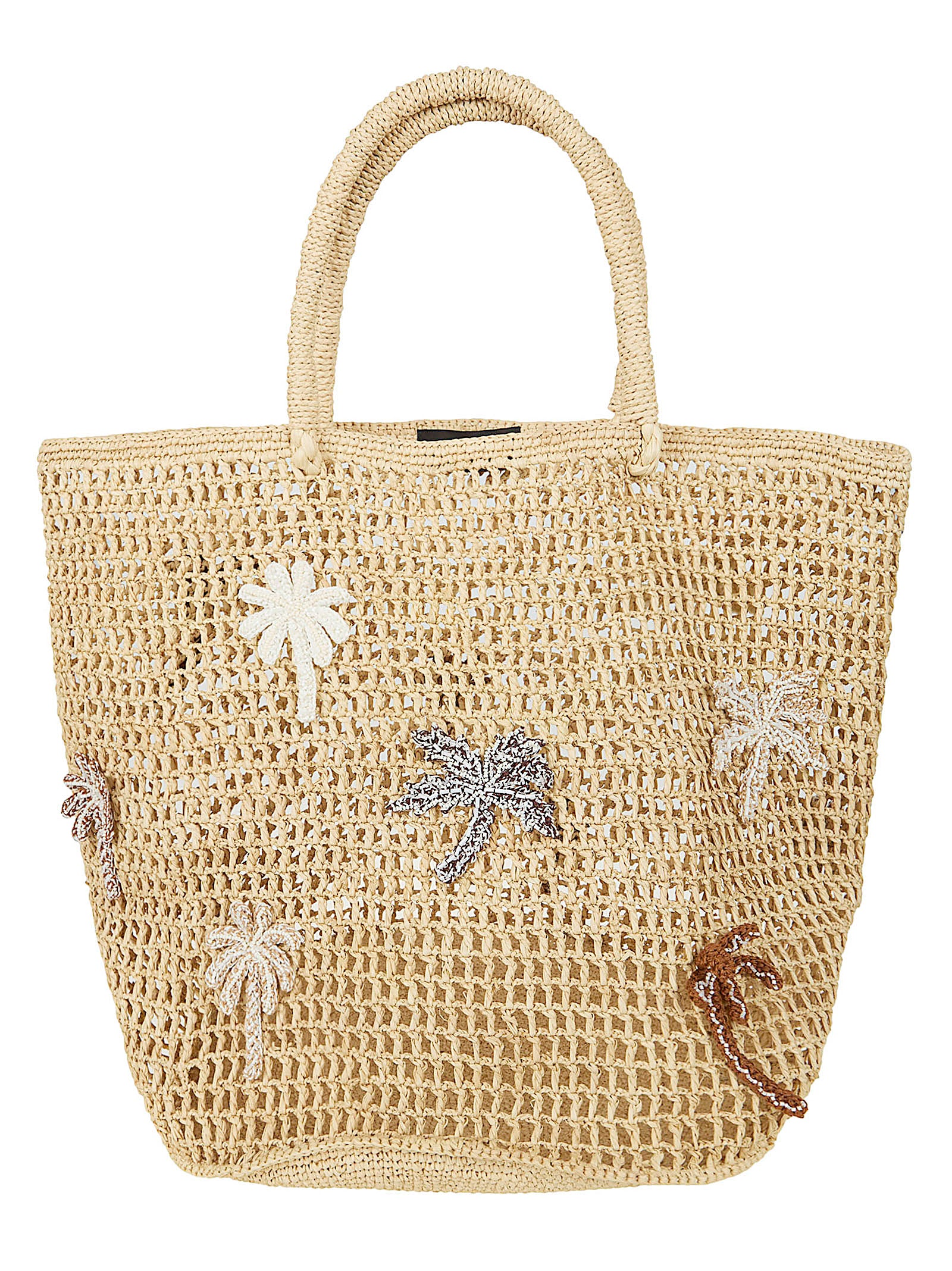 Raffia Neutral Spacious Design Shopper Bag