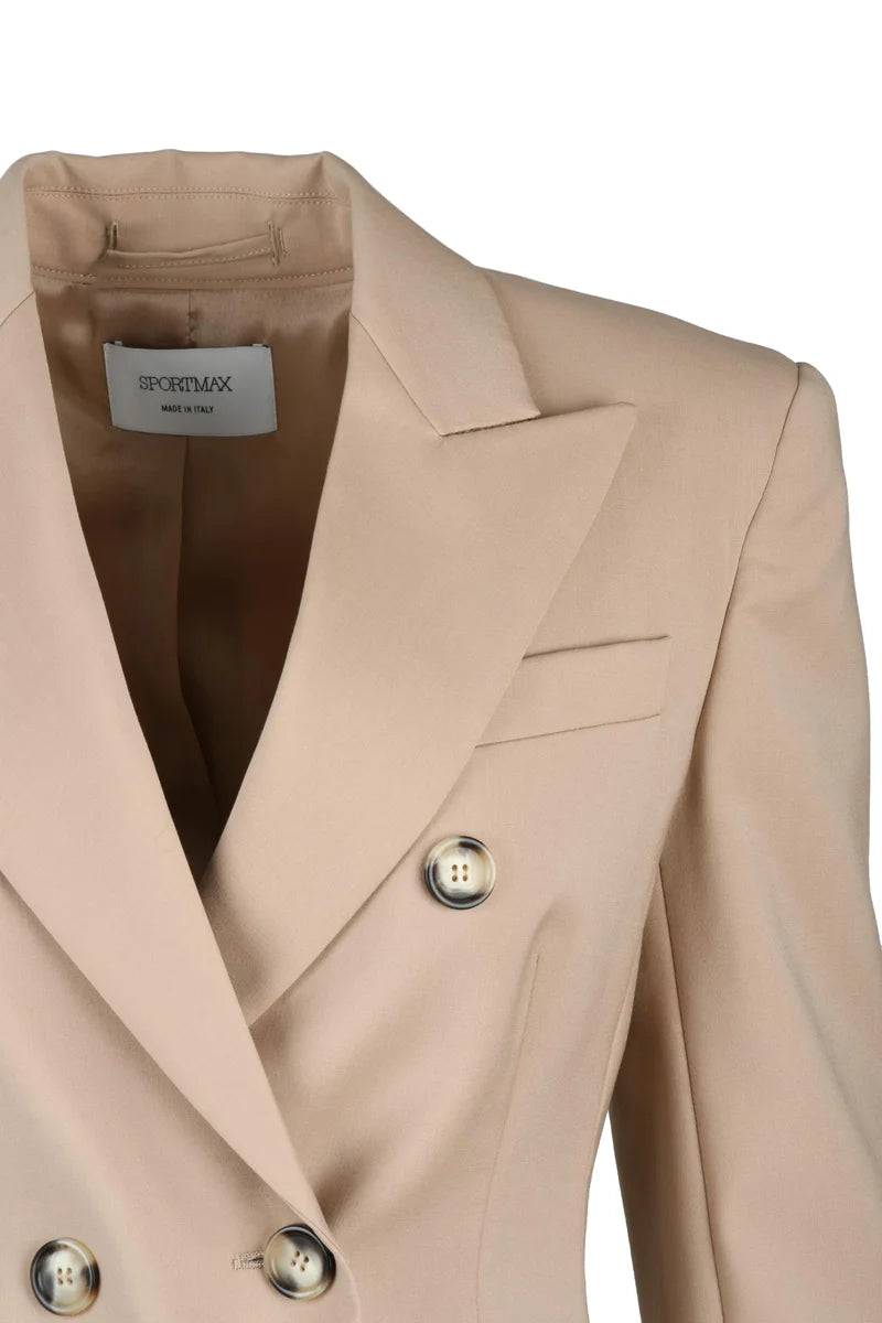Adamo Double-Breasted Jacket - Beige